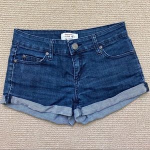 Forever 21 “I love H81” Jean Denim Shorts 25 Blue